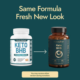 Flacon de capsules BHB Purely Optimal avec étiquette