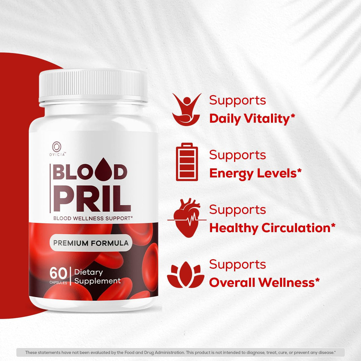 Flacon de Capsules Blood Pril avec 60 capsules à l'intérieur