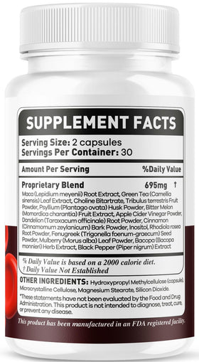 Flacon de Capsules Blood Pril avec informations de fabrication