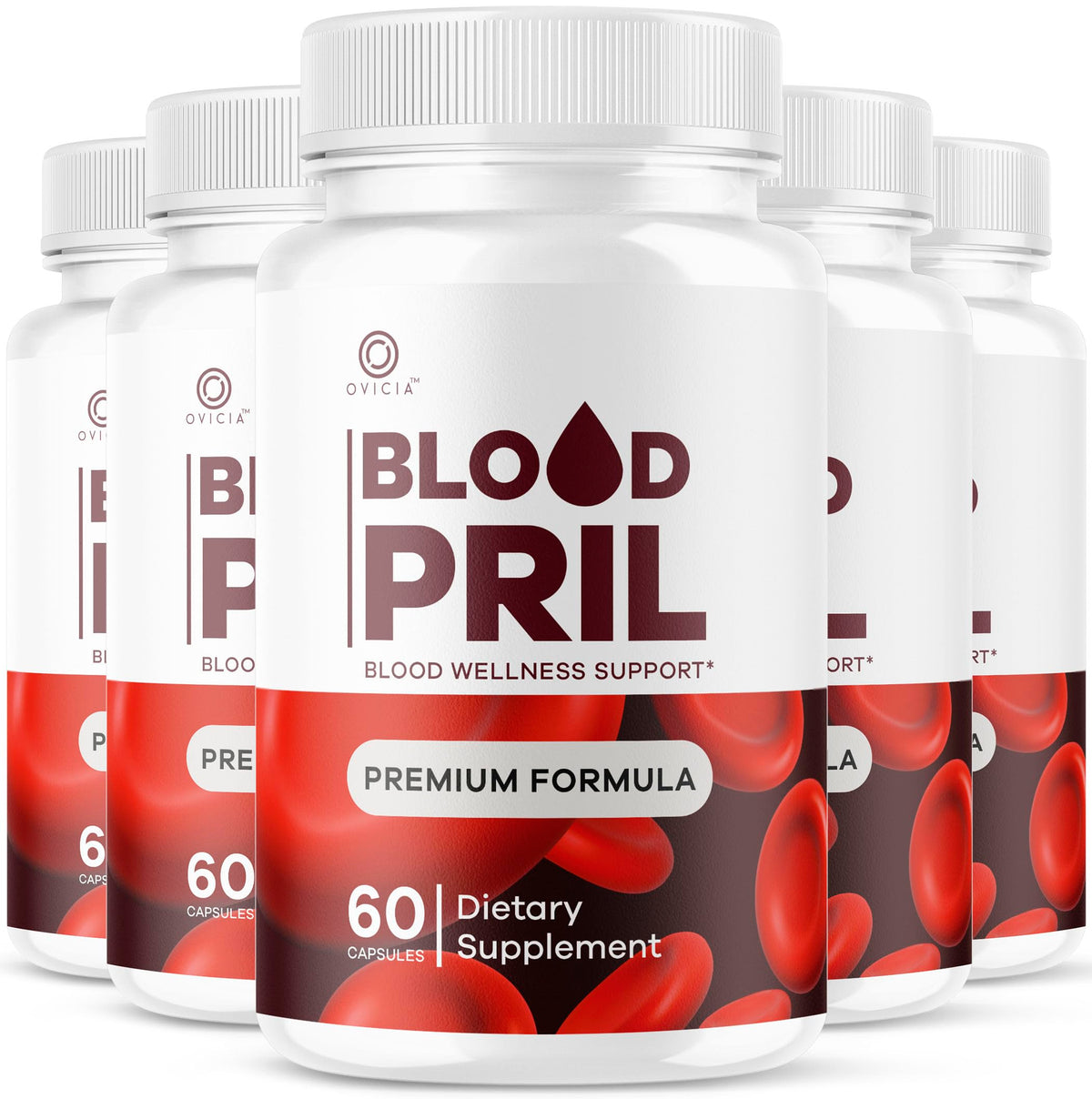 Flacon de Capsules Blood Pril OVICIA vue de face avec 300 capsules