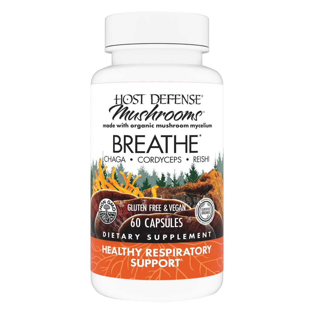 Flacon de capsules Breathe Host Defense, 60 capsules