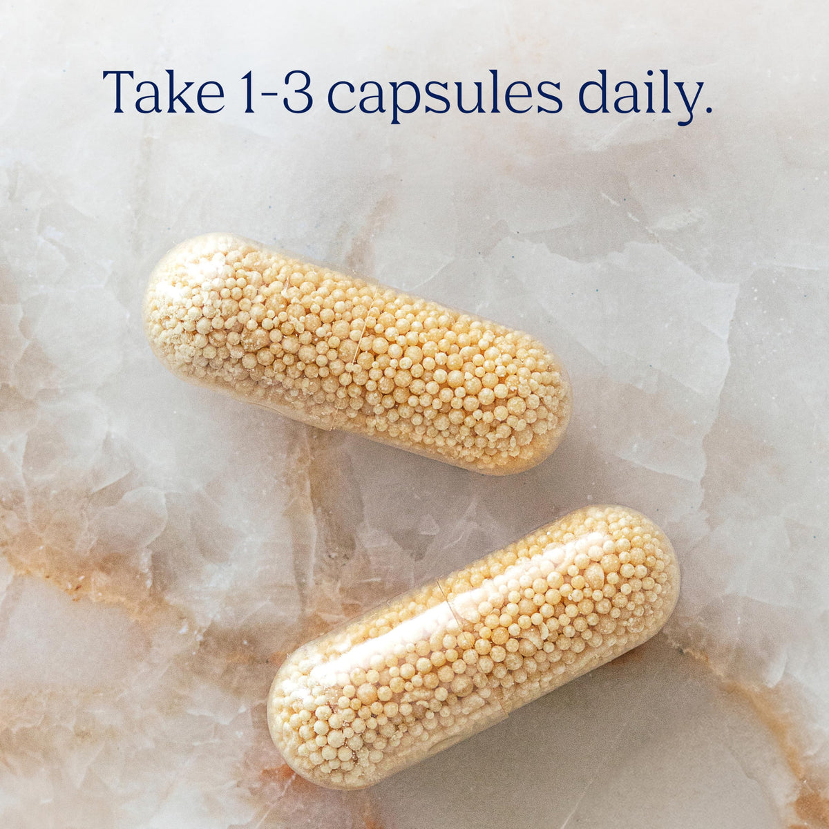 Flacon de capsules ConcenTrace ouvert avec capsules visibles