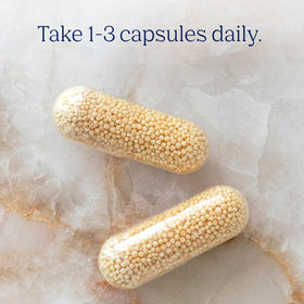 Flacon de capsules ConcenTrace ouvert avec capsules visibles