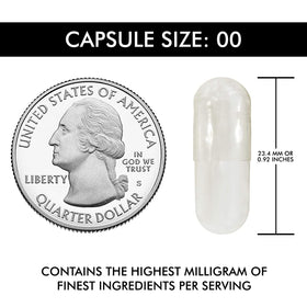 Flacon de capsules d'ail Happi Mi Nutrition avec des ingrédients en arrière-plan