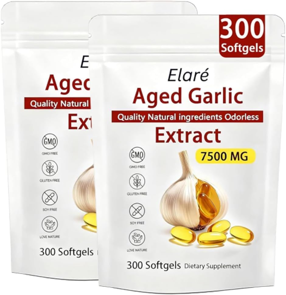 Flacon de capsules d'ail vieilli ELARE 600 unités