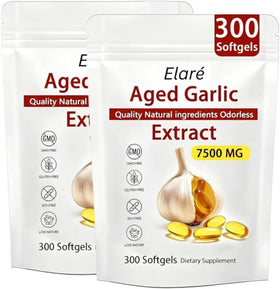 Flacon de capsules d'ail vieilli ELARE 600 unités