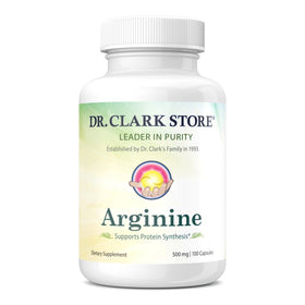 Flacon de capsules d'arginine Dr Clark Store, 500mg, 100 unités