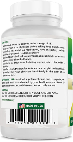Flacon de capsules d'Ashwagandha Best Naturals sur fond blanc