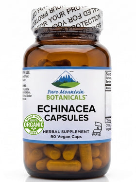 Flacon de capsules d'Echinacea angustifolia Pure Mountain Botanicals 420mg