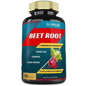 Flacon de capsules d'extrait de betterave Tenmido 120 capsules