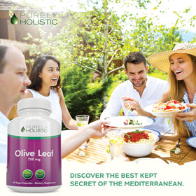 Flacon de capsules d'extrait de feuille d'olivier avec fond naturel