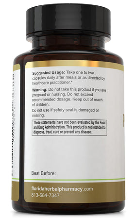 Flacon de capsules d'extrait de pourpier Florida Herbal Pharmacy