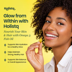 Flacon de capsules d'huile de graines noires HOLISTQ avec étiquette