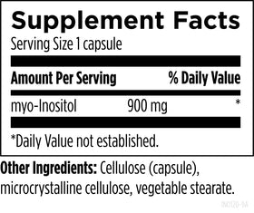 Flacon de Capsules d'Inositol Designs for Health avec étiquette