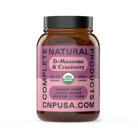 Flacon de capsules D Mannose Cranberry 520mg vue avant