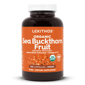 Flacon de capsules de baie de sureau bio Lekithos, 120 capsules
