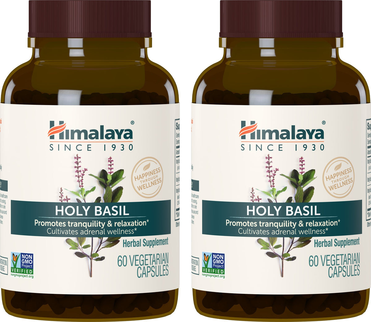 Flacon de capsules de basilic sacré Himalaya, 720mg, 120 unités