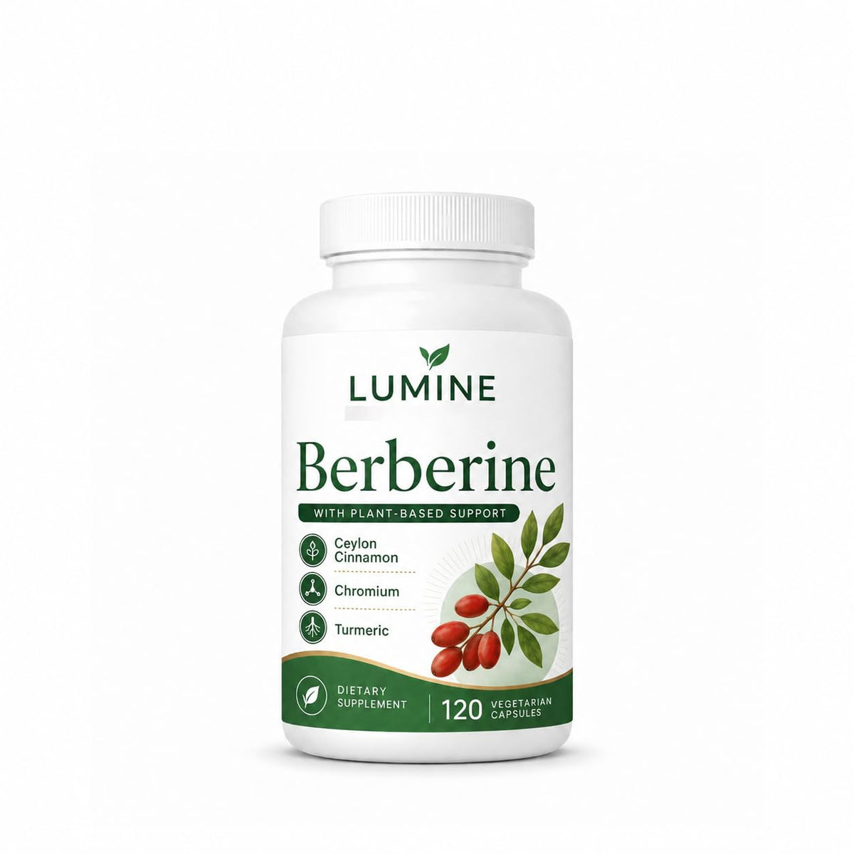 Flacon de capsules de berbérine LUMINE vue de face