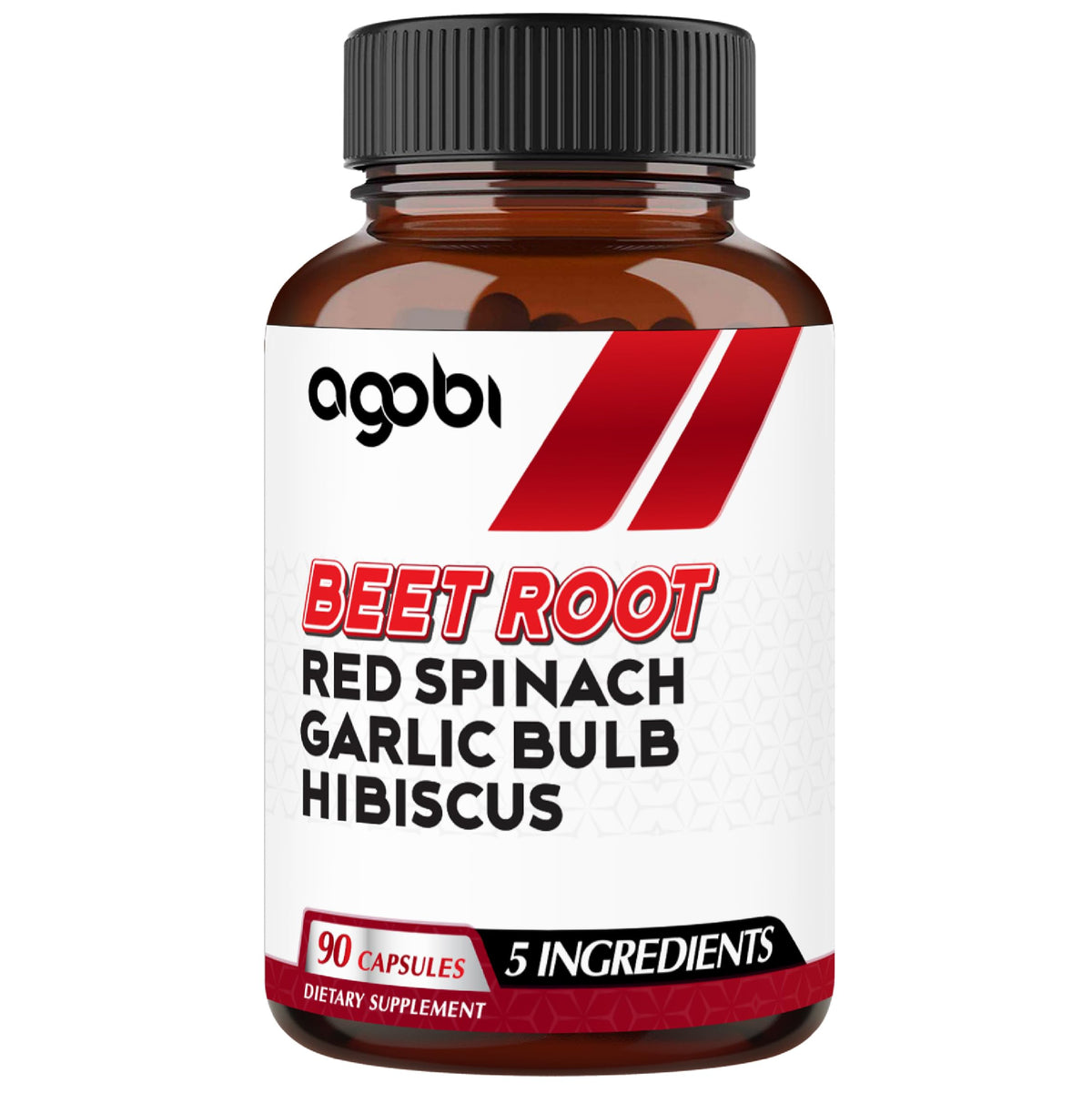 Flacon de capsules de betterave agobi 5en1 vue de face