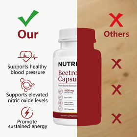 Flacon de capsules de betterave SIZRCSM avec étiquette visible