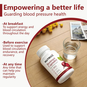 Flacon de capsules de betterave SIZRCSM ouvert montrant des capsules