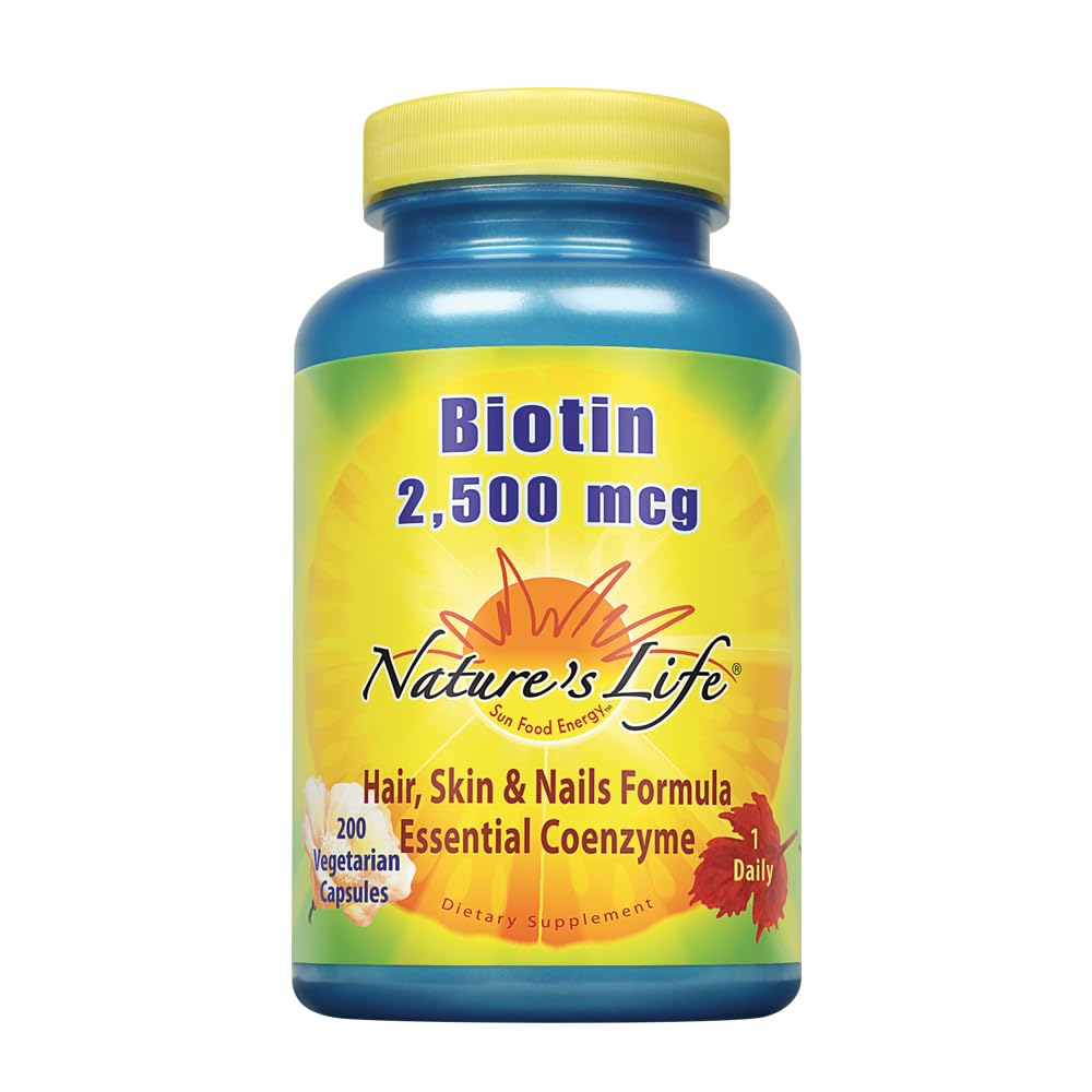 Flacon de capsules de biotine Nature's Life 2500mcg