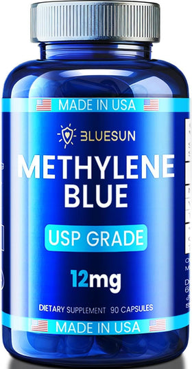 Flacon de Capsules de Bleu de Méthylène Bluesun 12mg avec Vitamine C Ester
