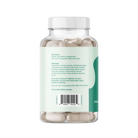 Flacon de capsules de cactus Nopal avec un fond naturel