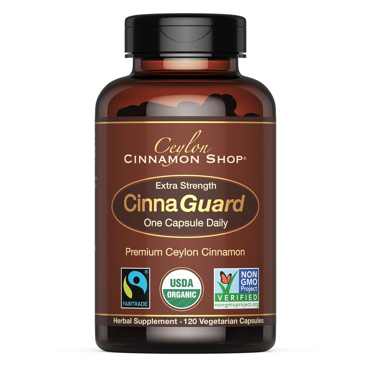 Flacon de capsules de cannelle de Ceylan extra fort 120 unités