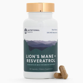Flacon de capsules de champignon Hericium Nutritional Roots, 60 unités