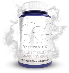 Flacon de capsules de champignon Jelly Blanc Nootropics Depot 500mg