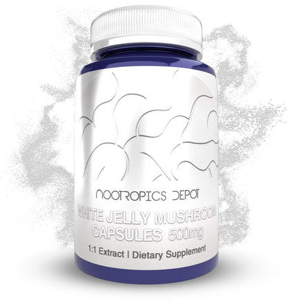 Flacon de capsules de champignon Jelly Blanc Nootropics Depot 500mg