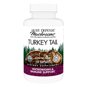 Flacon de capsules de champignon Turkey Tail Host Defense, 120 unités