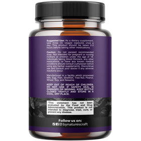 Flacon de capsules de charbon actif Natures Craft ouvert