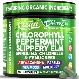 Flacon de capsules de chlorophylle Clean Nutraceuticals 60 Ct
