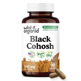 Flacon de capsules de Cimicifuga Wild & Organic 540 mg vue avant