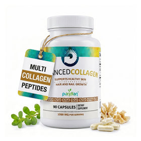 Flacon de capsules de collagène Puridian vue de face