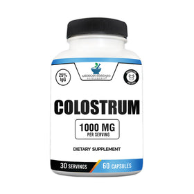 Flacon de capsules de colostrum American Standard Supplements, 60 capsules