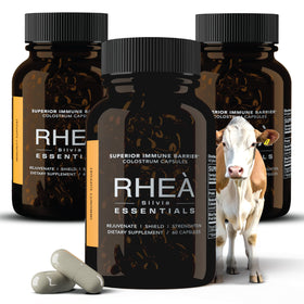 Flacon de capsules de colostrum bovin RHEASILVIA 180 capsules