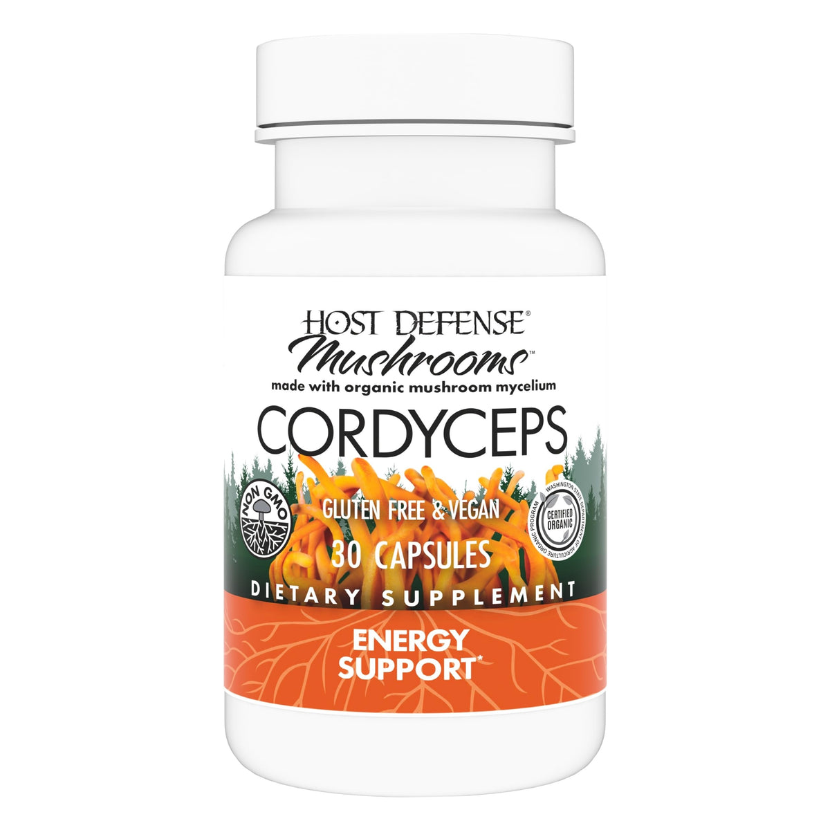 Flacon de capsules de Cordyceps Host Defense, 30 capsules