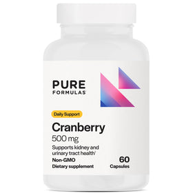 Flacon de capsules de Cranberry 500 mg PureFormulas vue de face
