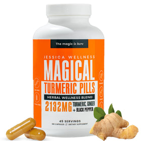 Flacon de capsules de curcuma curcumine JESSICA WELLNESS