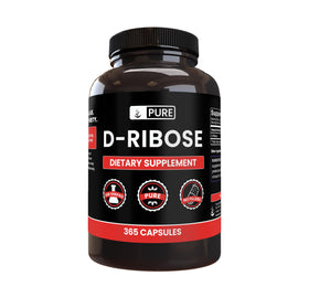 Flacon de capsules de D-Ribose PURE ORIGINAL INGREDIENTS vue avant