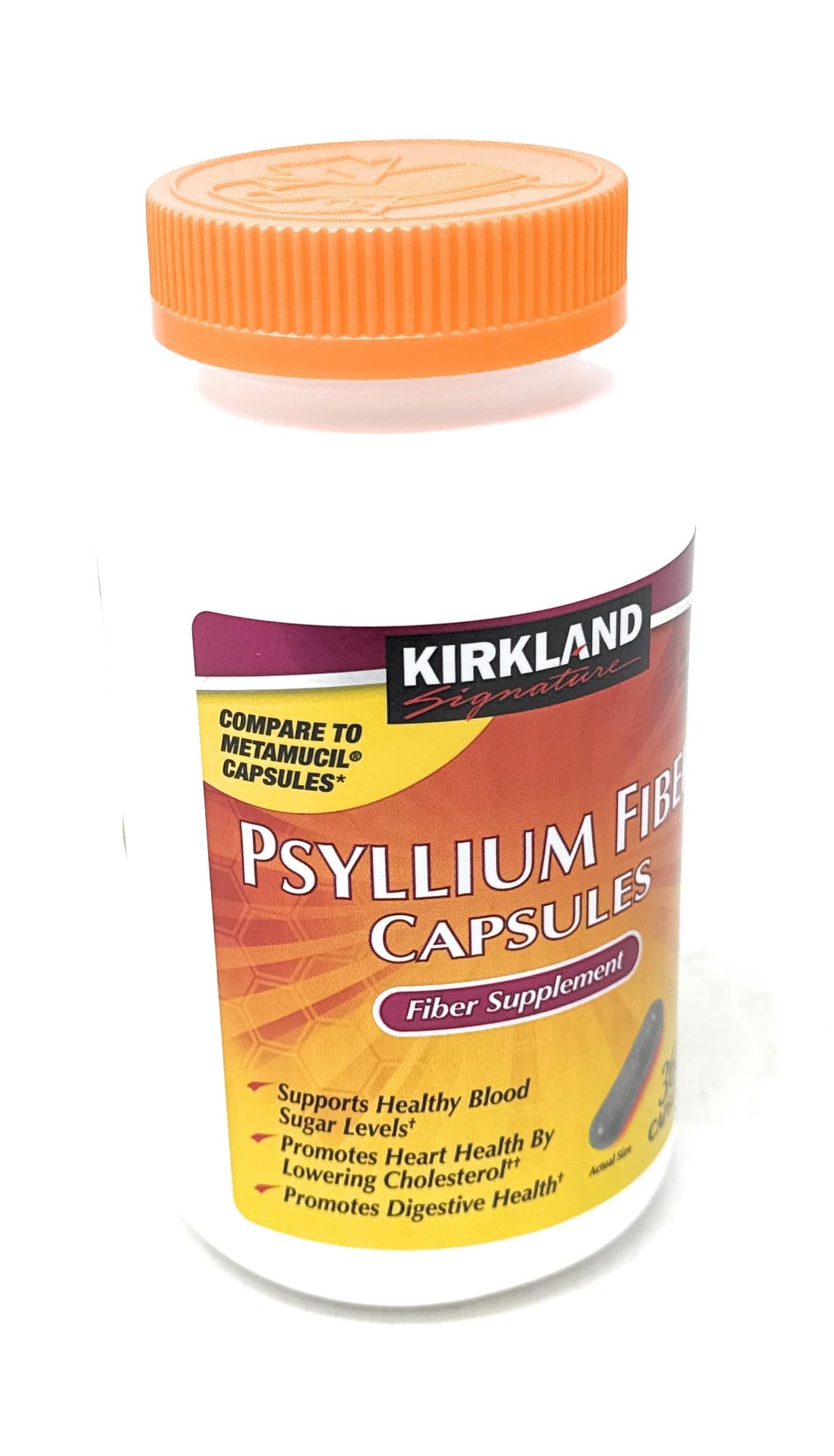 Flacon de Capsules de Fibres KIRKLAND avec étiquette
