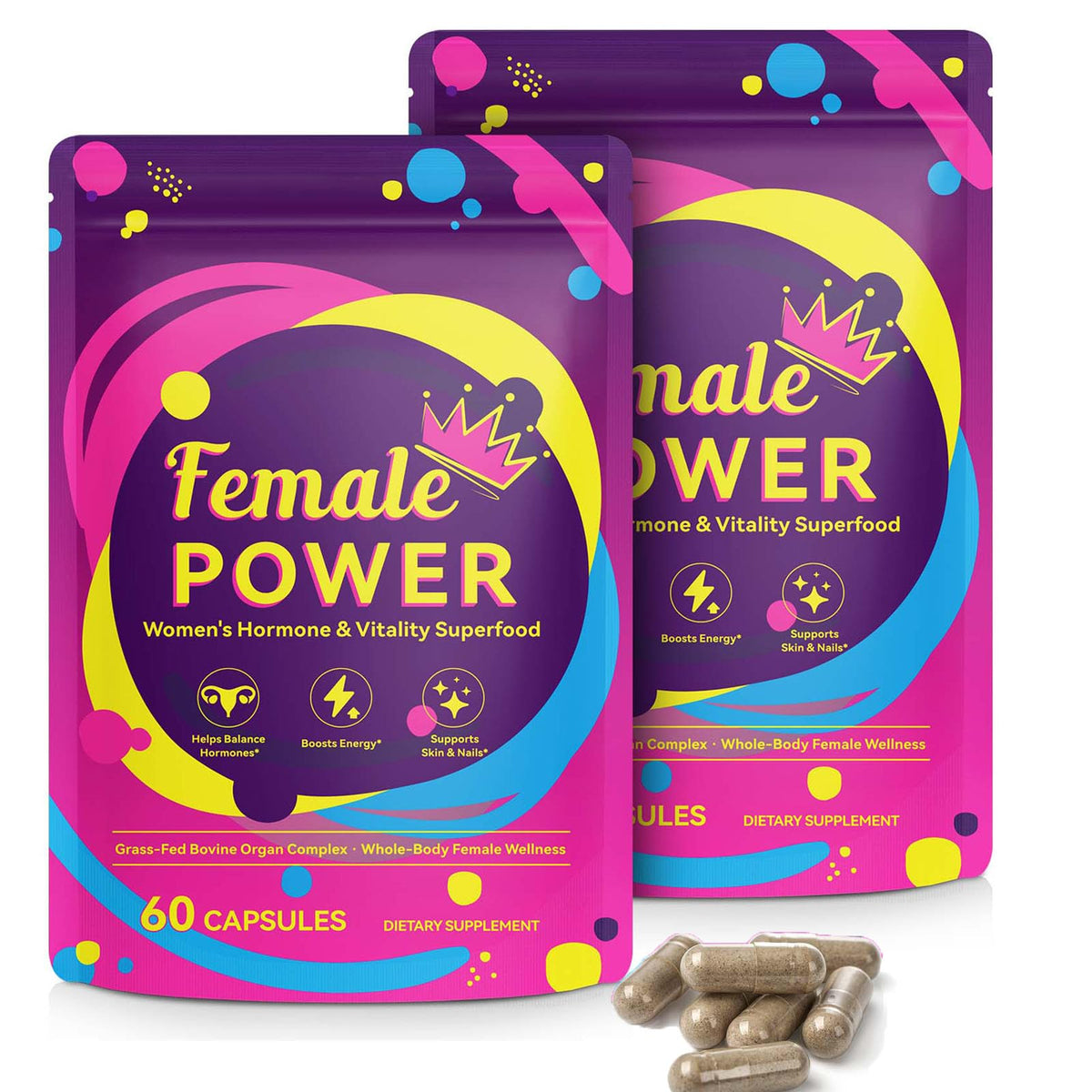 Flacon de capsules de foie de bœuf Daiasns 120 unités