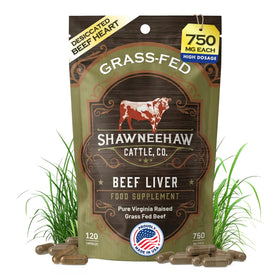 Flacon de capsules de foie de boeuf Shawneehaw 3000mg face avant