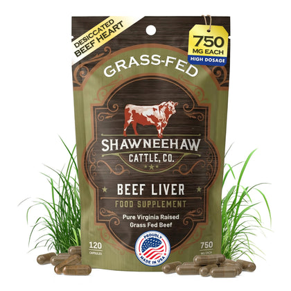 Flacon de capsules de foie de boeuf Shawneehaw 3000mg face avant
