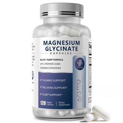 Flacon de capsules de glycinate de magnésium iMATCHME 120 unités