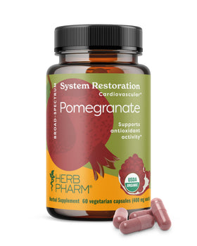 Flacon de Capsules de Grenade Herb Pharm 60 capsules véganes