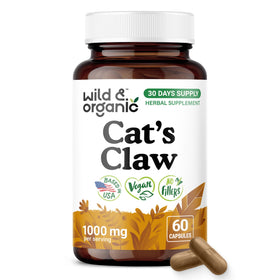 Flacon de capsules de Griffe du Chat Wild & Organic 1000 mg, 60 comprimés
